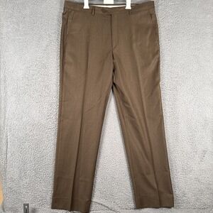 Santorelli Dress Pants Mens 38 (40x33) Tobacco Brown Romeo 1900F Wool Italy